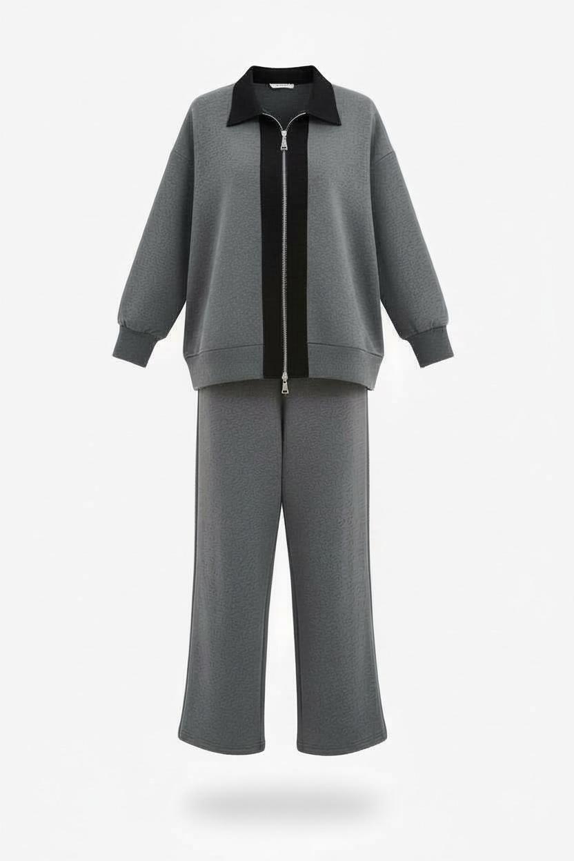 Nordic Thessaloniki - Stamped Detail Oversized Set | Grey