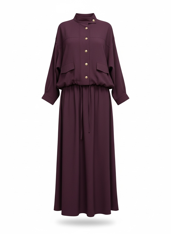 Aurelia Gold Tensel Set- Etekli Takım – Bordo