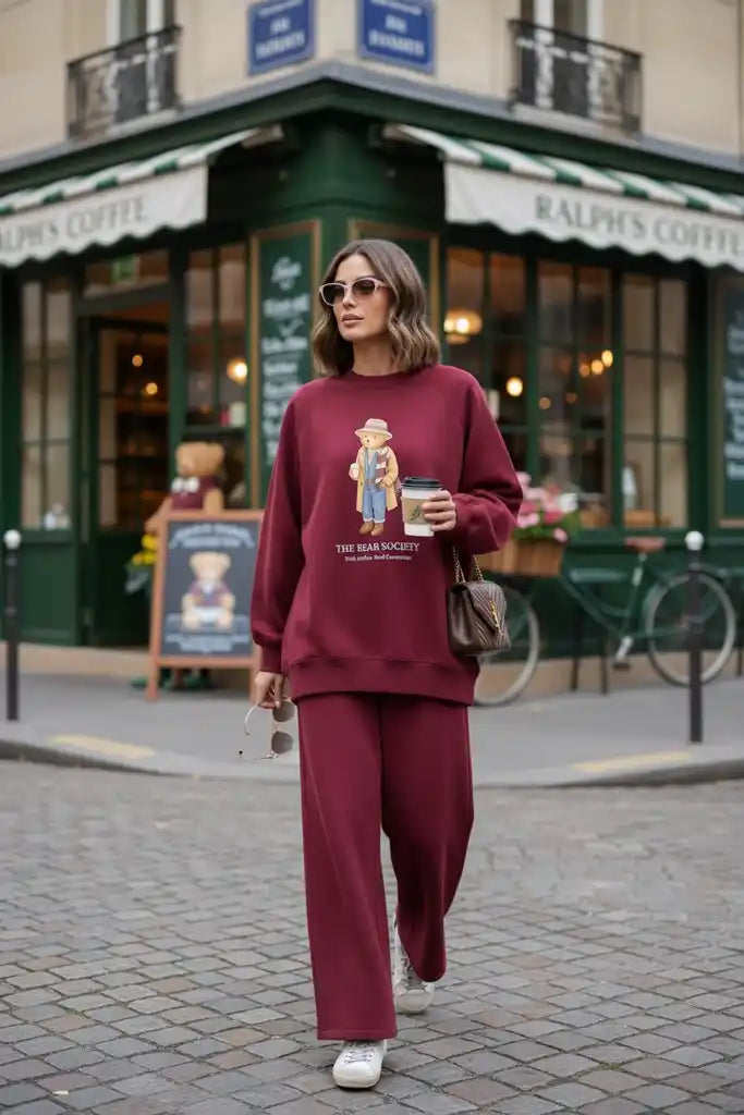The Bear Sea Comfort Set Takım Bordo