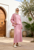 Mihra  Modal Kumaş Oversize Etekli Takım
