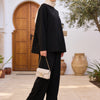 Aluna Modal Pantolonlu Takım | Premium Oversize Rahat Kalıp-Siyah
