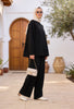 Aluna Modal Pantolonlu Takım | Premium Oversize Rahat Kalıp-Siyah