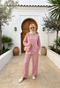 Aluna Modal Pantolonlu Takım | Premium Oversize Rahat Kalıp-Pembe