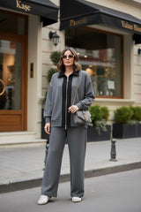 Nordic Thessaloniki - Stamped Detail Oversized Set | Grey