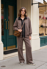 Nordic Thessaloniki - Oversized Set with Cachet Detail | Mink Brown