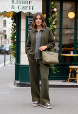 Nordic Thessaloniki- Stamped Detail Oversized Set | Khaki Green