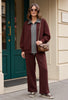 Nordic Thessaloniki - Stamped Detail Oversize Tracksuit | Burgundy