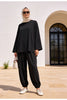 Pike Modal Şalvar Pantolon Model Oversize Takım – Siyah