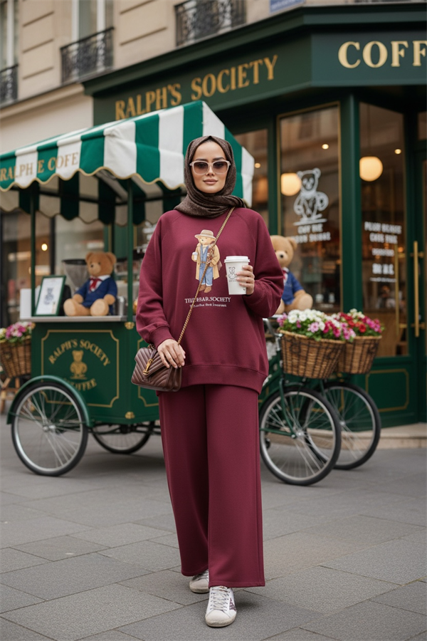 The Bear Sea Comfort Set İkili Takım Bordo
