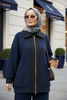 Nordic Selanik- Kaşe Detaylı  Oversize  Takım |Lacivert