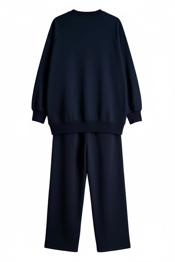 Bear Sea Comfort Pamuklu Oversize Takım – Bol Paça Rahat Kesim -Lacivert