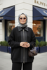 Nordic Selanik- Kaşe Detaylı  Oversize  Takım | Siyah