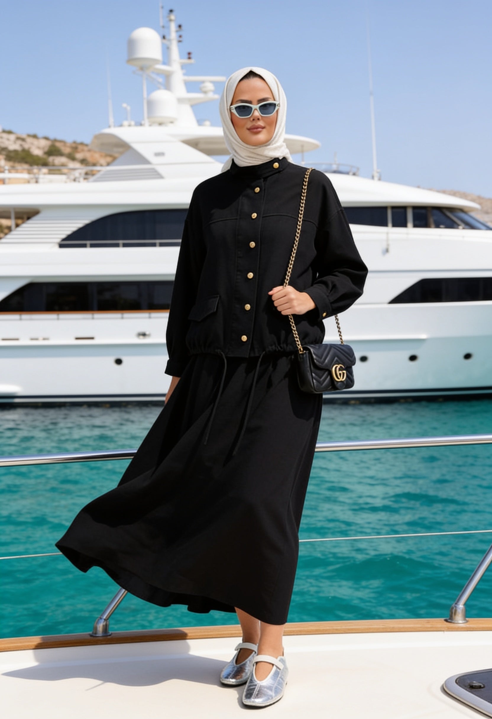 Aurelia Gold Tensel Set- Etekli Takım – Siyah
