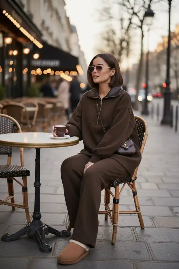 Oslo Comfort Set – Selanik Kumaş İkili Takım Acıkahve