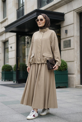 Aurelia Gold Tensel Set- Etekli Takım –Bej