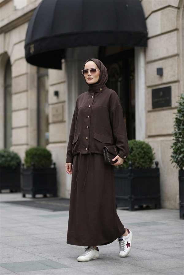 Aurelia Gold Tensel Set- Etekli Takım – Acıkahve