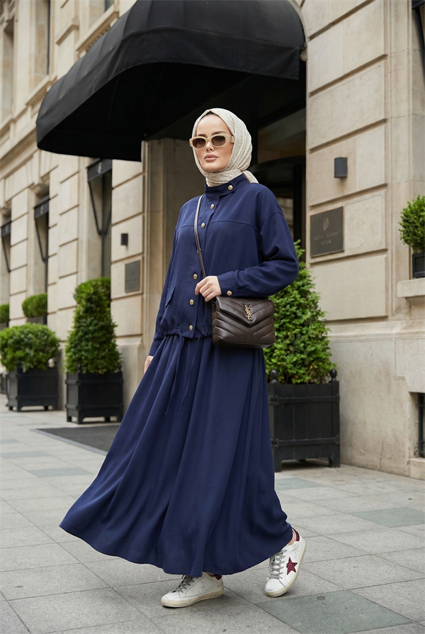 Aurelia Gold Tensel Set- Etekli Takım – Lacivert