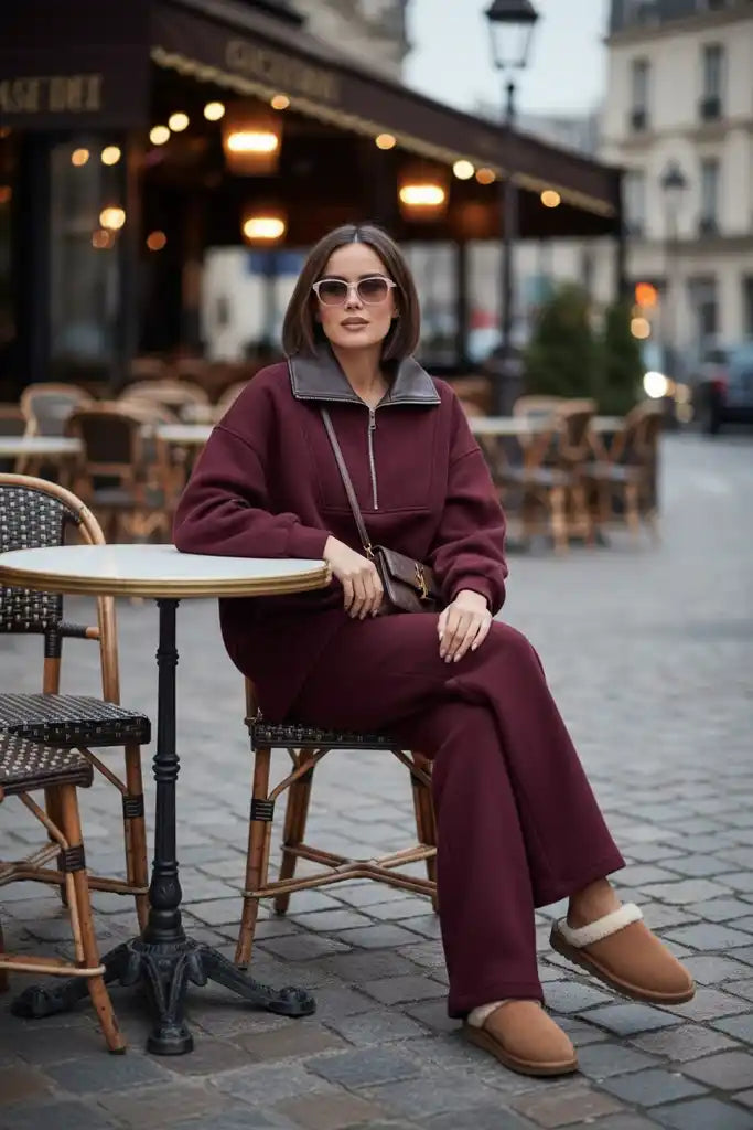Oslo Comfort Set – Selanik Kumaş İkili  Takım Bordo