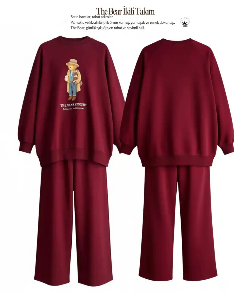 The Bear Sea Comfort Set  Takım Bordo