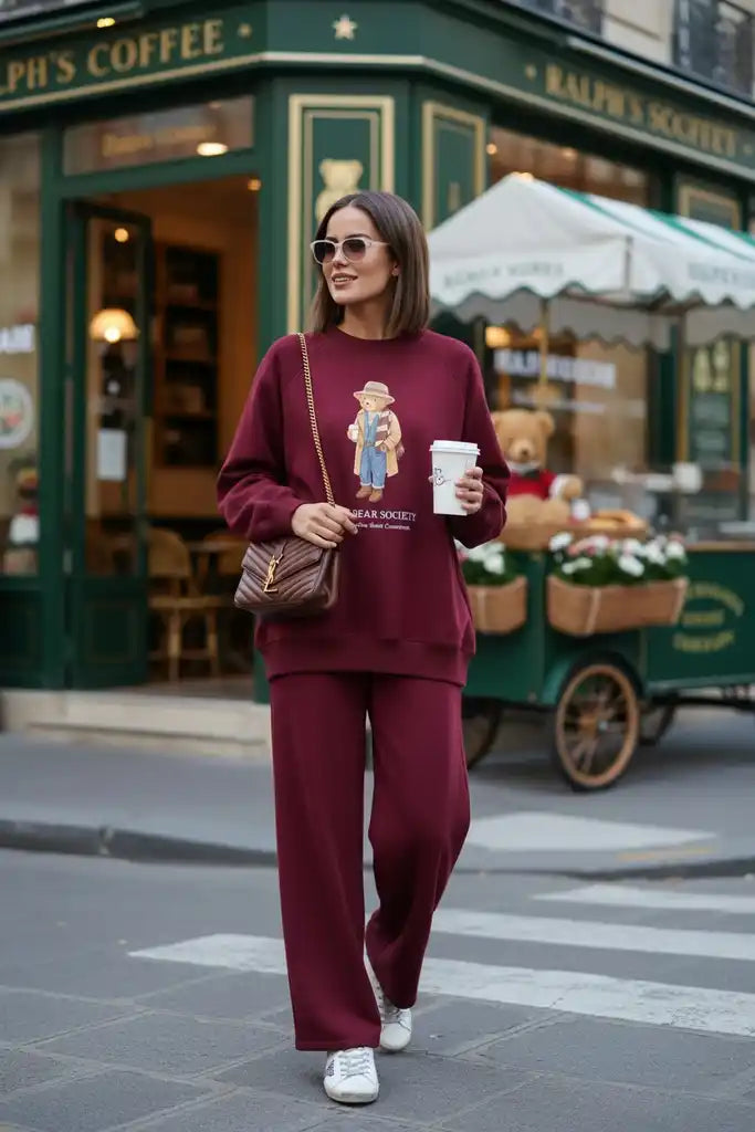 The Bear Sea Comfort Set  Takım Bordo