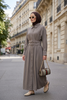 Elara Çift Kemerli Tencel Elbise-Vizon
