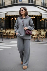 Oslo Comfort Set – Thessaloniki Fabric Two-Piece Modest Outfit Grey