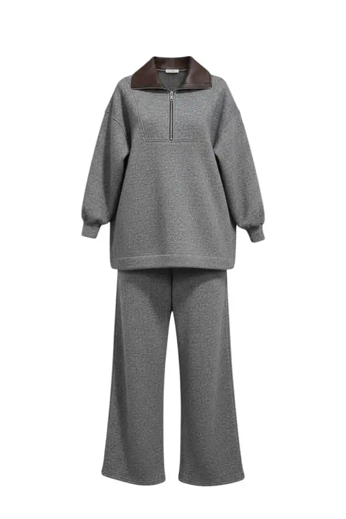 Oslo Comfort Set – Selanik Kumaş İkili Takım Gri