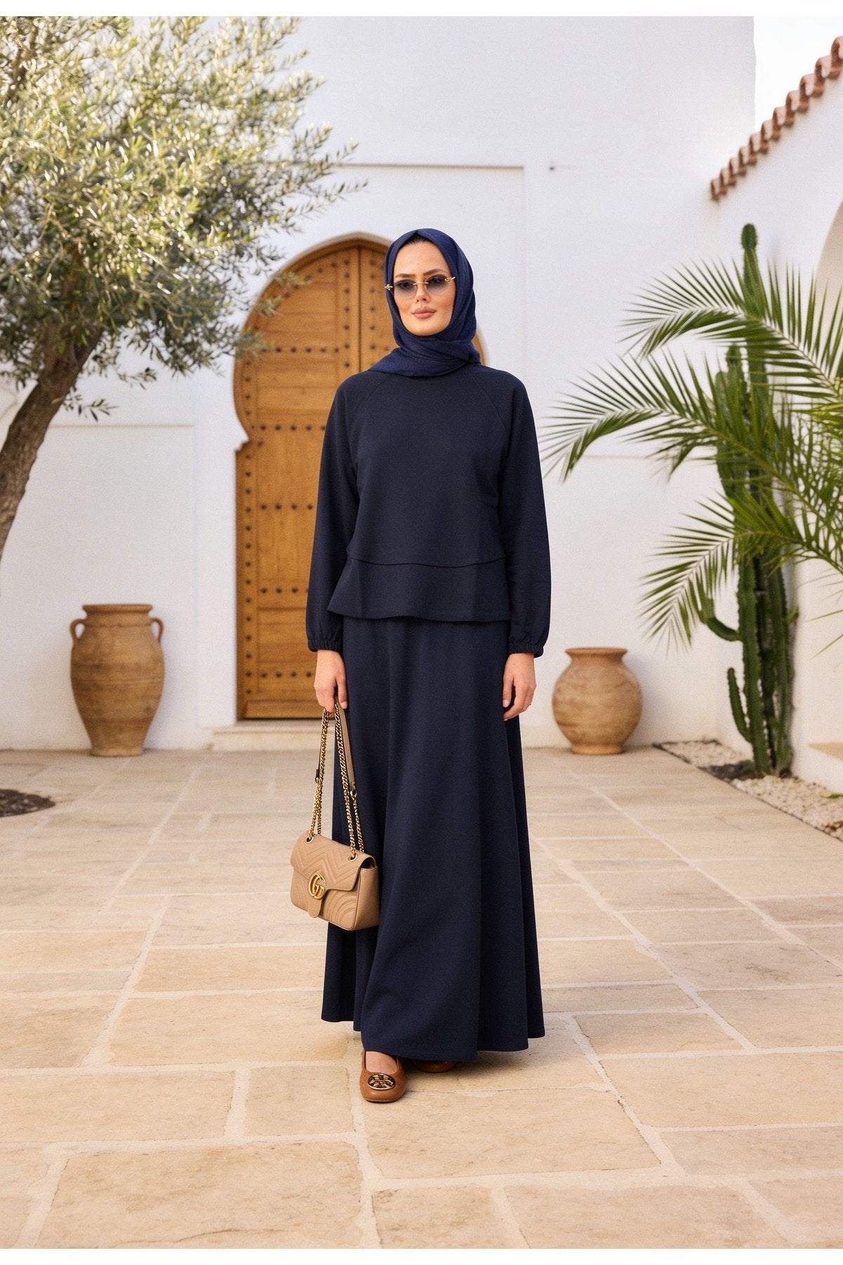 Mihra Modal Kumaş Oversize Etekli Takım