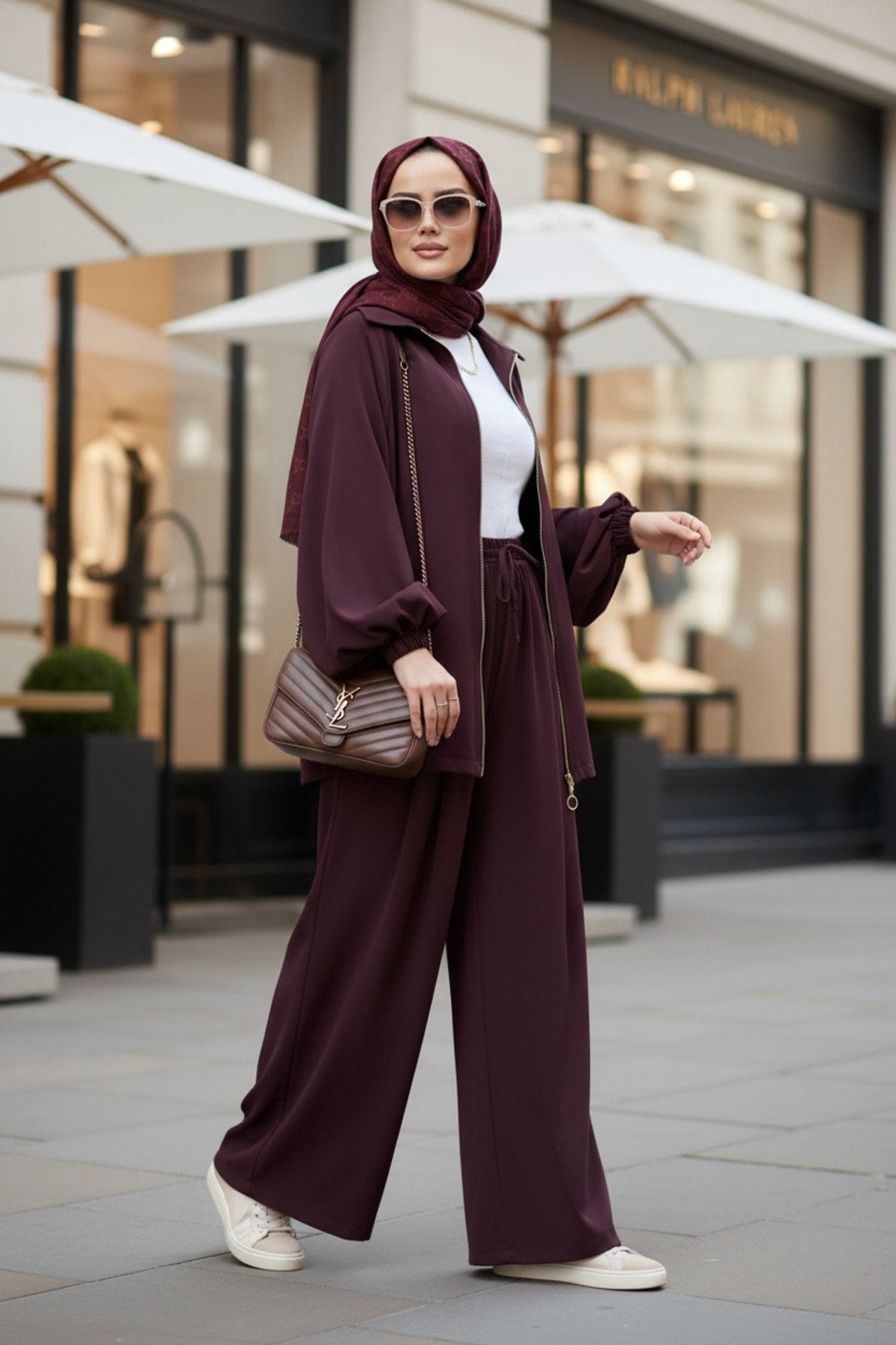 Eleganza Palazzo Fermuarlı İkili Takım – Mevsimlik -36-50 Beden Siyah