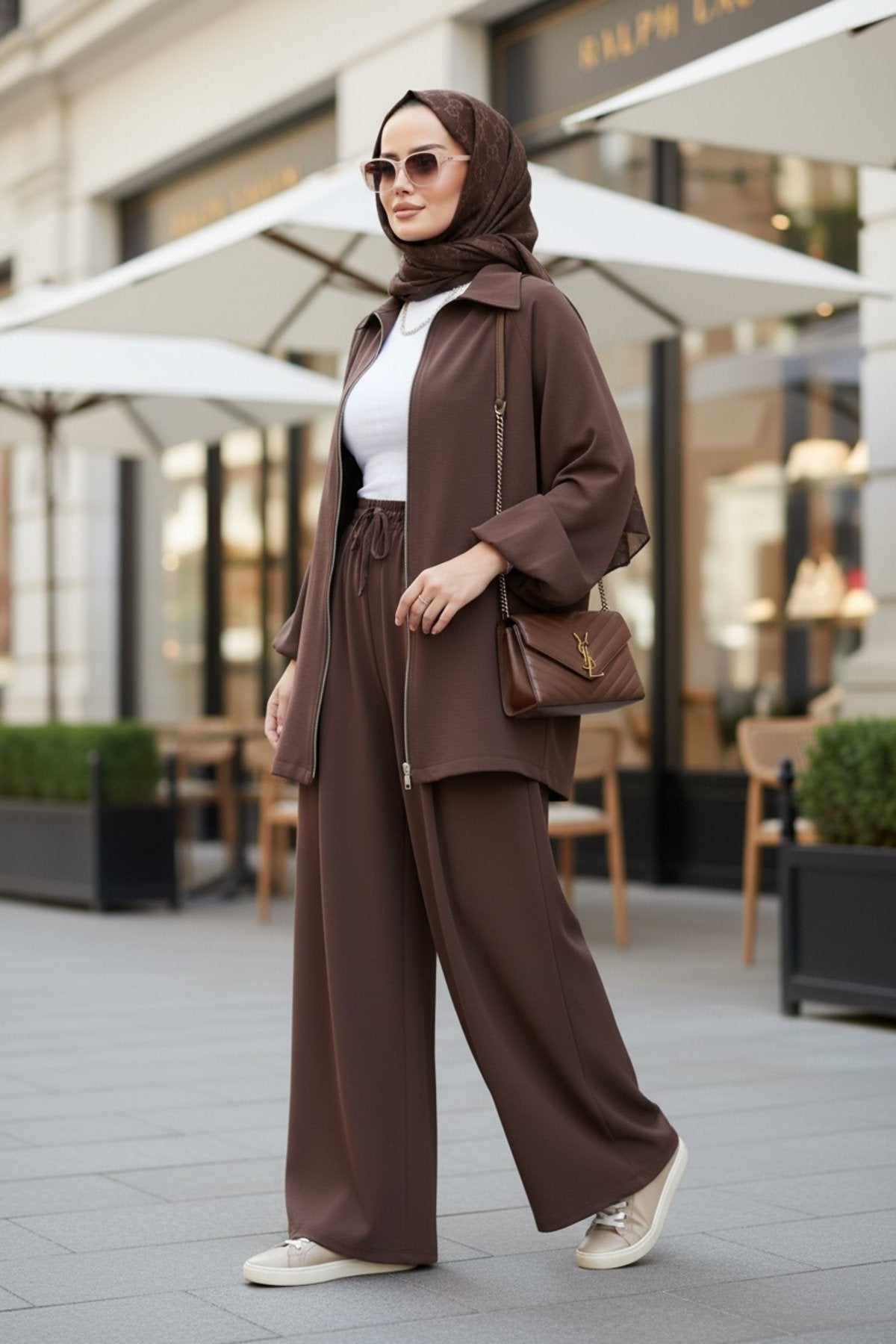 Eleganza Palazzo Fermuarlı İkili Takım – Mevsimlik -36-50 Beden Siyah
