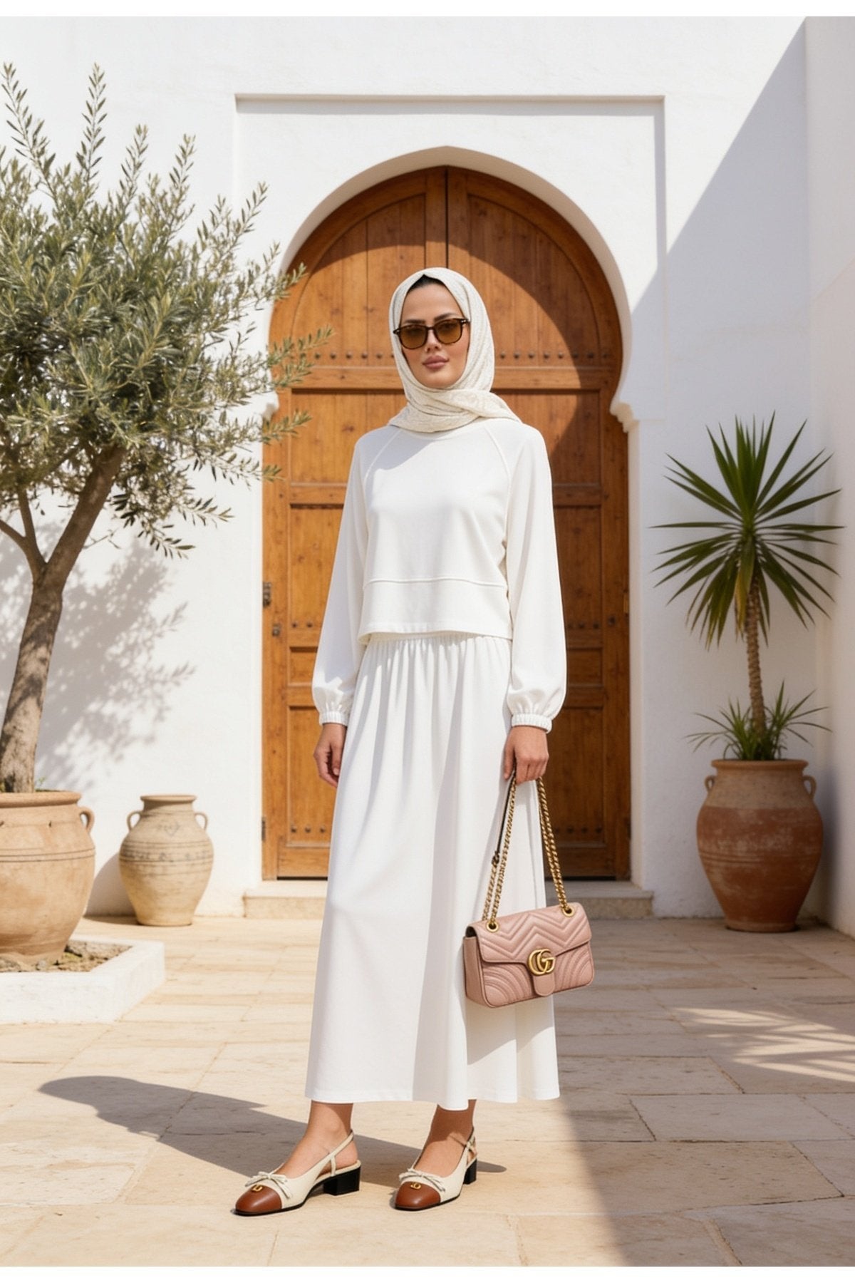 Mihra Modal Kumaş Oversize Etekli Takım