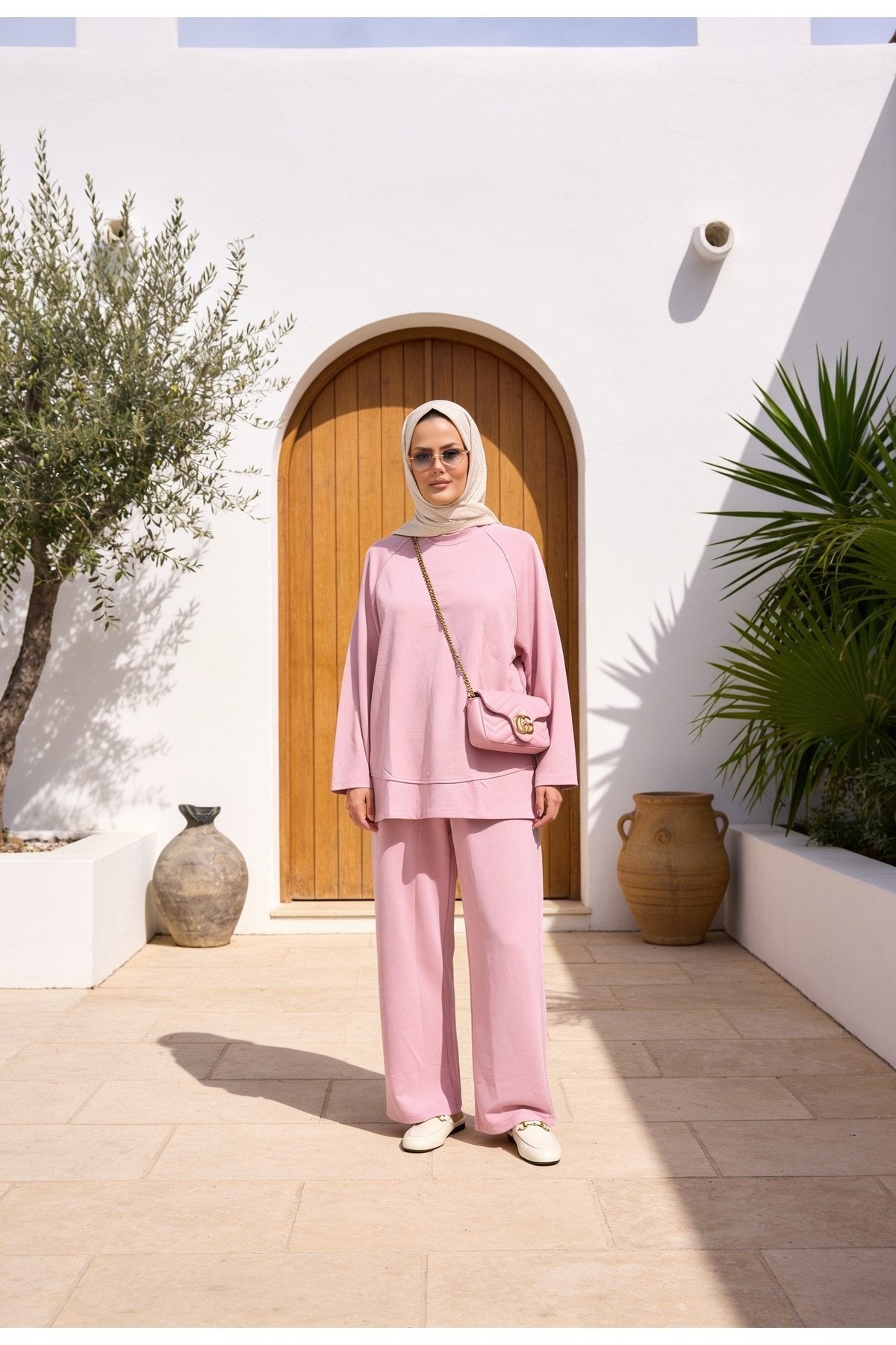 Aluna Modal Pantolonlu Takım | Premium Oversize Rahat Kalıp-Acıkahve