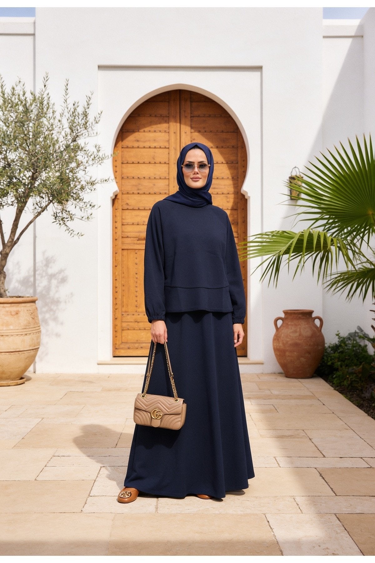 Mihra Modal Kumaş Oversize Etekli Takım