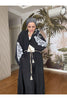 Kimona Pamuklu Kemerli Tunik Takım Siyah