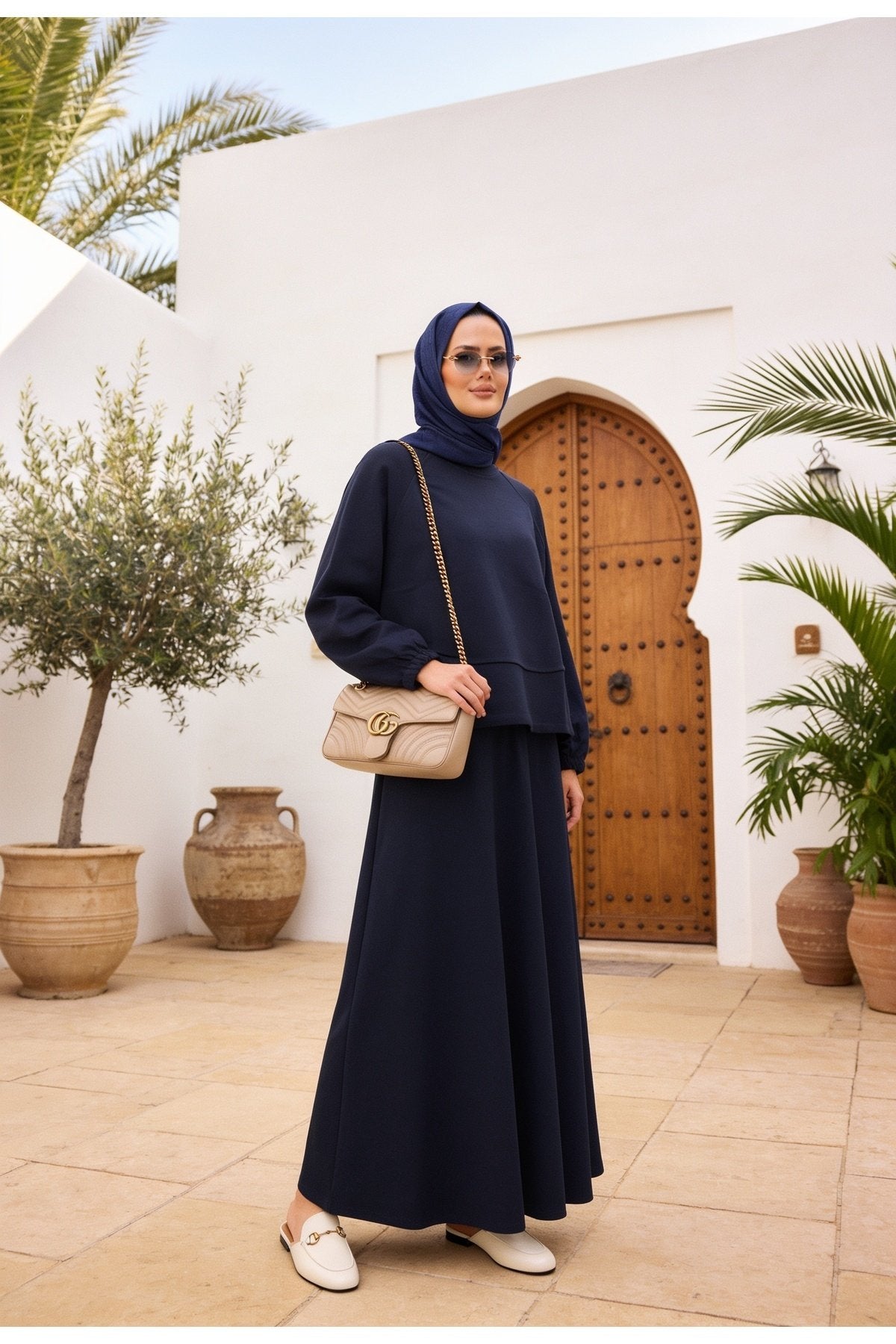 Mihra Modal Kumaş Oversize Etekli Takım