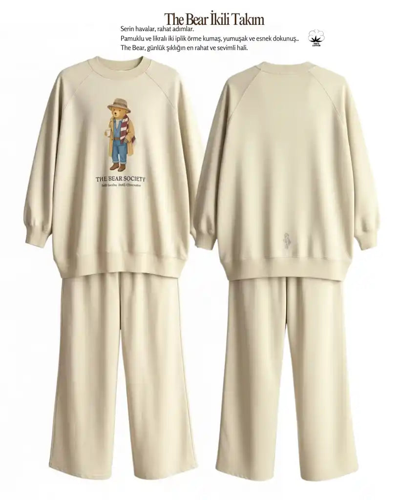 The Bear Sea Comfort Set Takım Krem Vanilya Krem